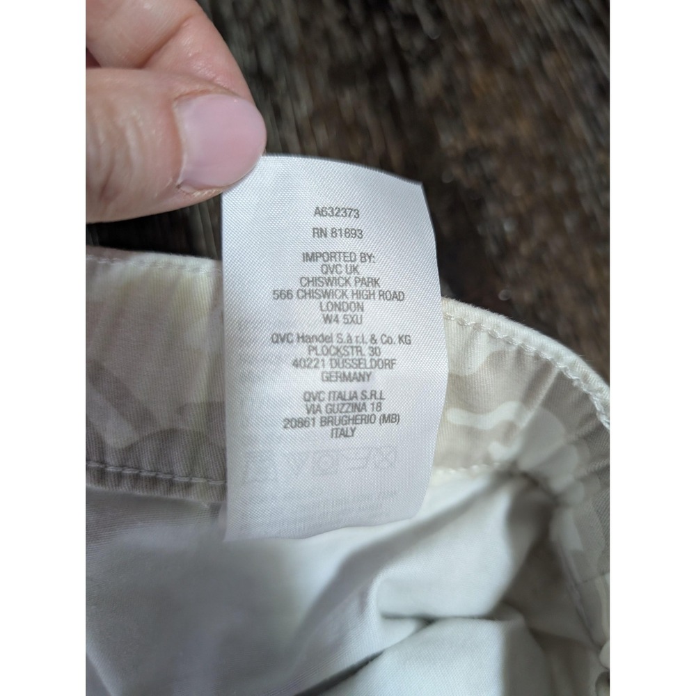 Denim & Co. Pants Womens 2XT Beige Camo Relaxed Chino Pull On Stretch Pockets - Picture 7 of 8